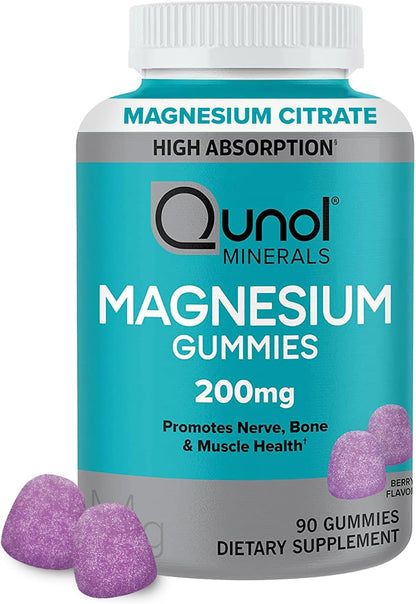 Qunol vegetarian magnesium citrate gummies supplement