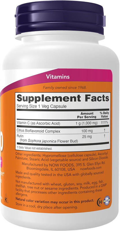 Vitamin C 1000 mg supplement with bioflavonoids