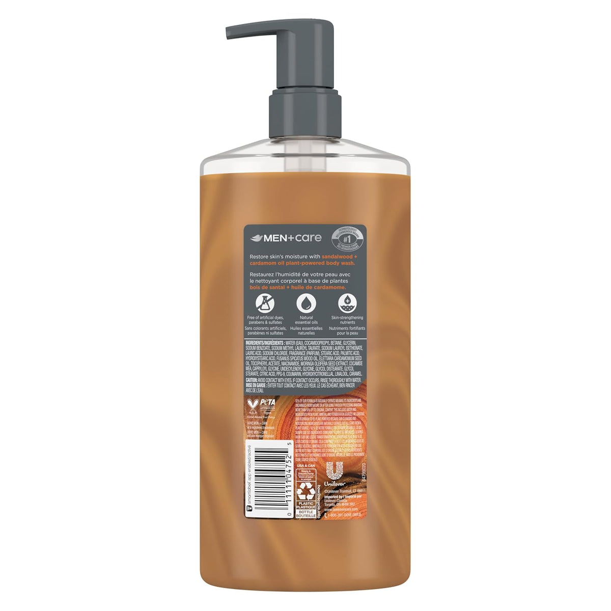 Men’s moisturizing body wash with plant-based cleansers