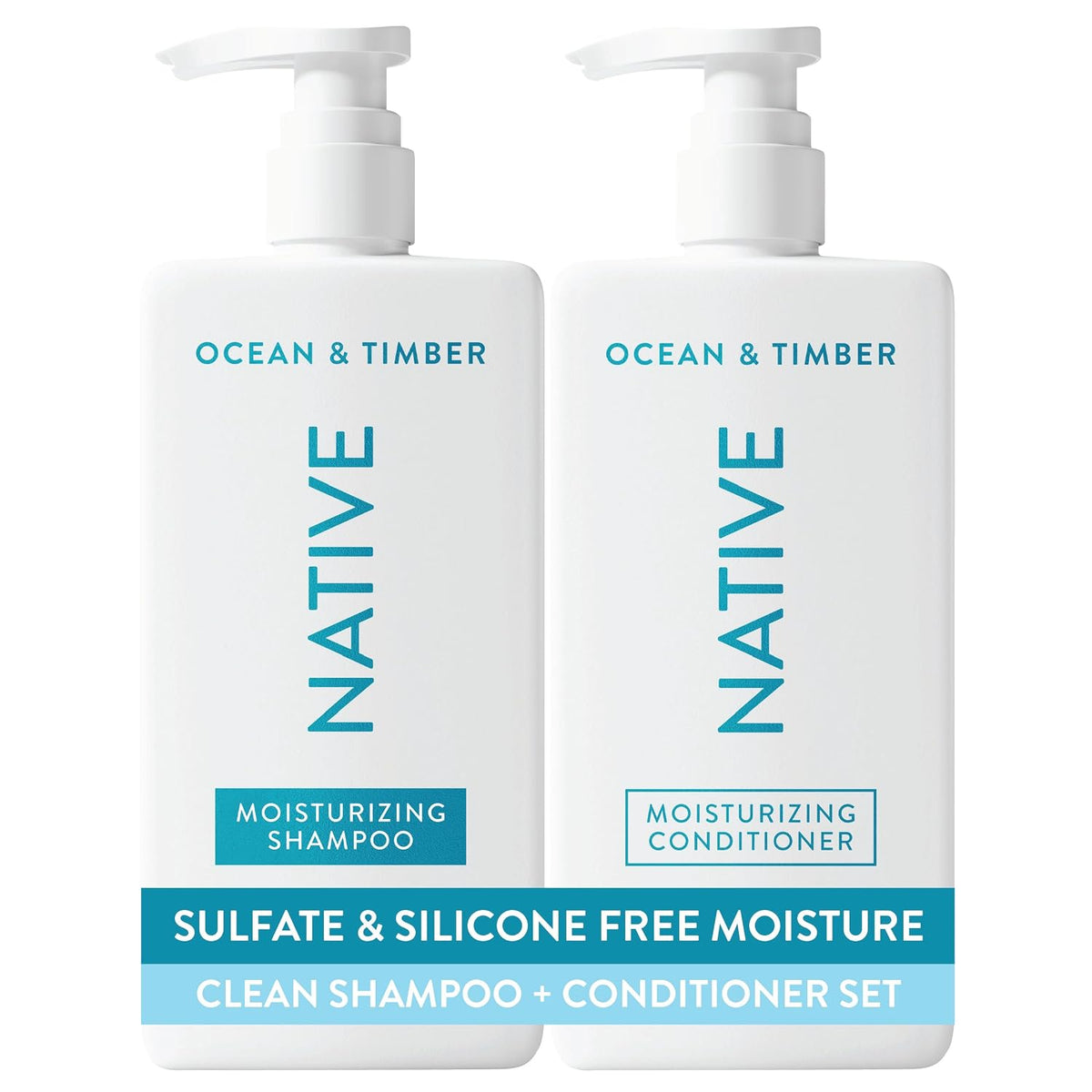Native shampoo and conditioner with naturally derived ingredients
