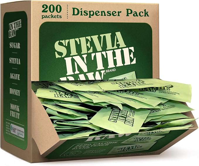 Stevia In The Raw sweetener packets 200 count box