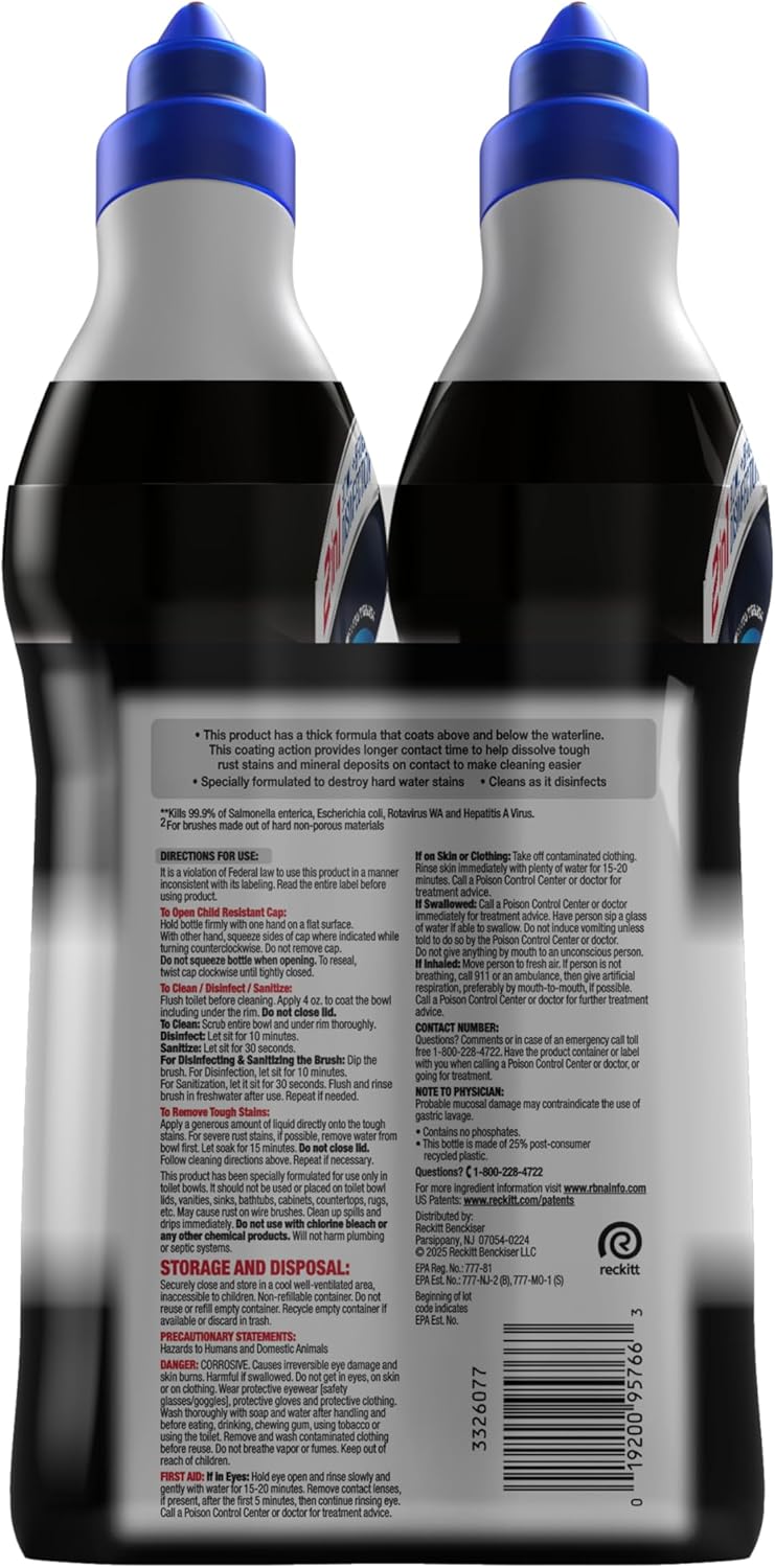 Toilet Bowl Cleaner Unisex Clinging Gel 24 oz