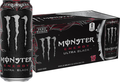 Monster Ultra Black black cherry energy drink 16 ounce