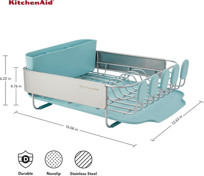KitchenAid dish rack with removable flatware caddy