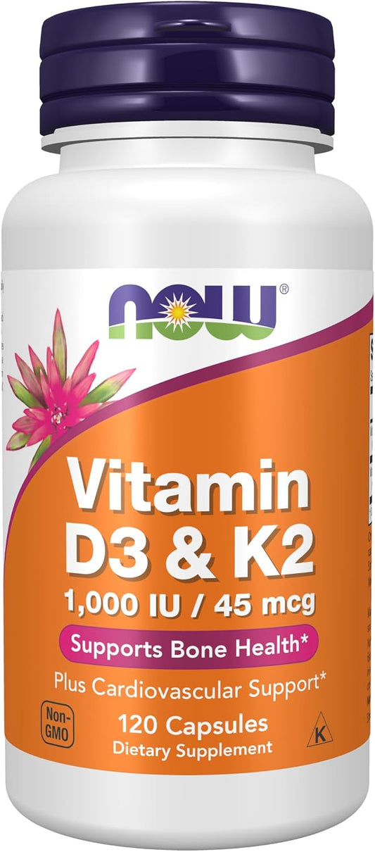 NOW D3 K2 supplement label front view