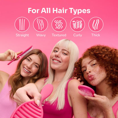 Sky hair brush for gentle knot removal