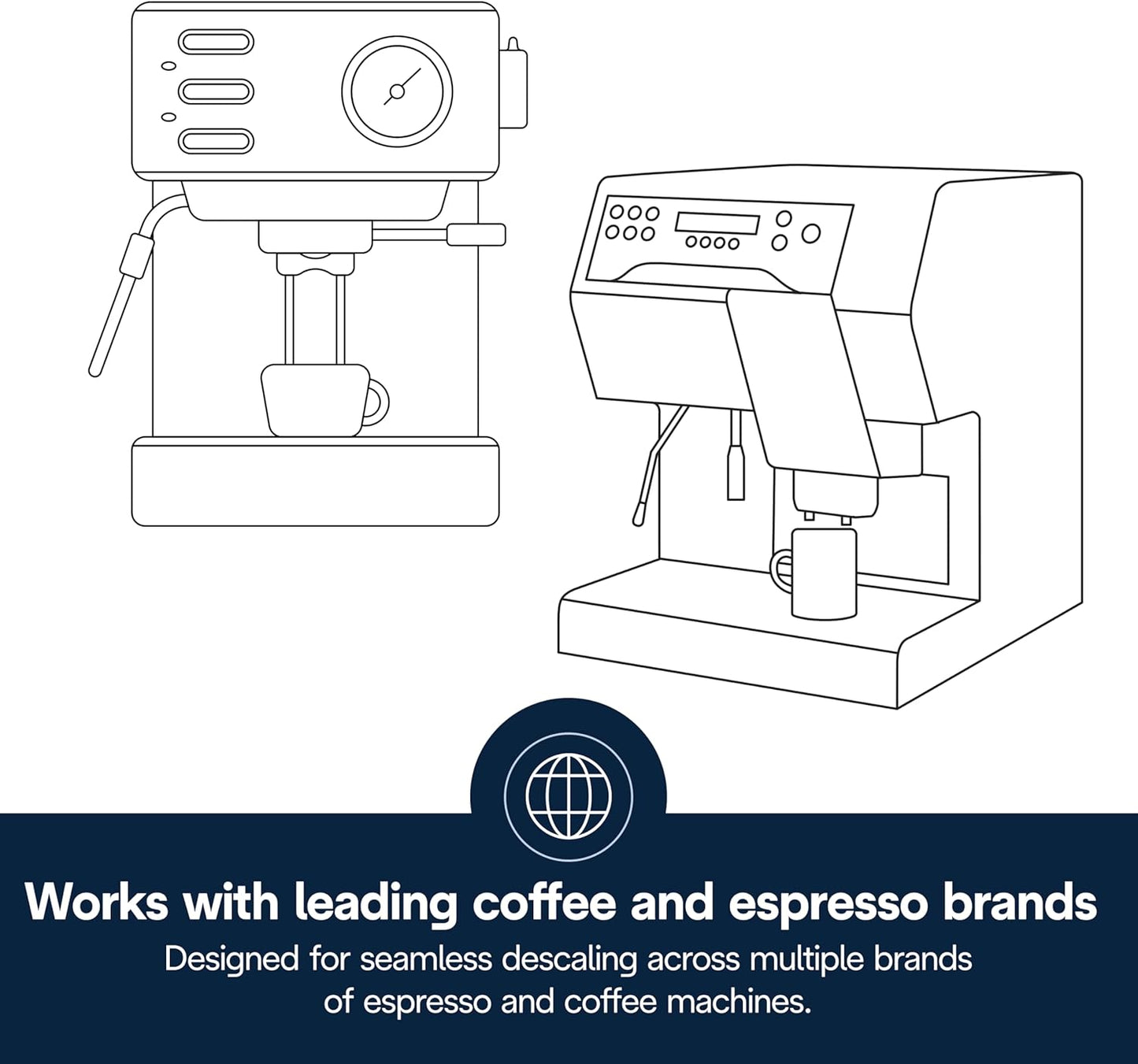 Visit the De'Longhi Store — De'Longhi EcoDecalk Descaler, Eco-Friendly Universal Descaling Solution for Coffee & Espresso Machines, 2-Pack (1 use per pack)