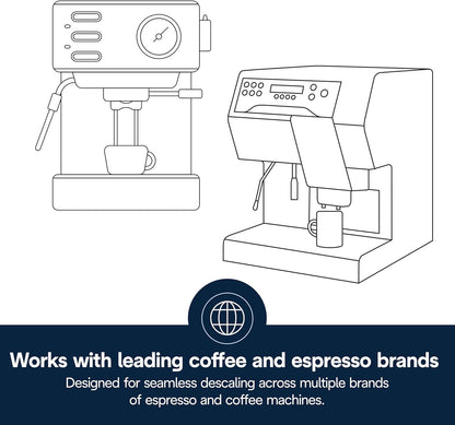 Visit the De'Longhi Store — De'Longhi EcoDecalk Descaler, Eco-Friendly Universal Descaling Solution for Coffee & Espresso Machines, 2-Pack (1 use per pack)