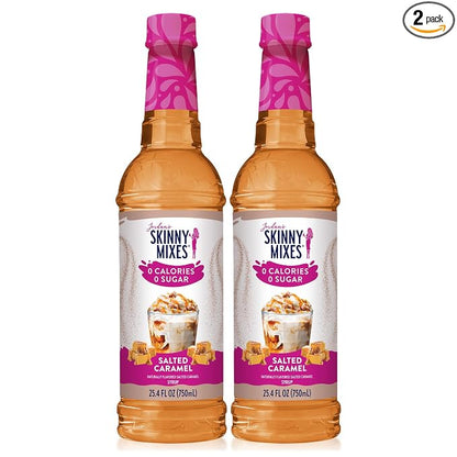 Jordan’s Skinny Mixes salted caramel sugar free coffee syrup 2 pack