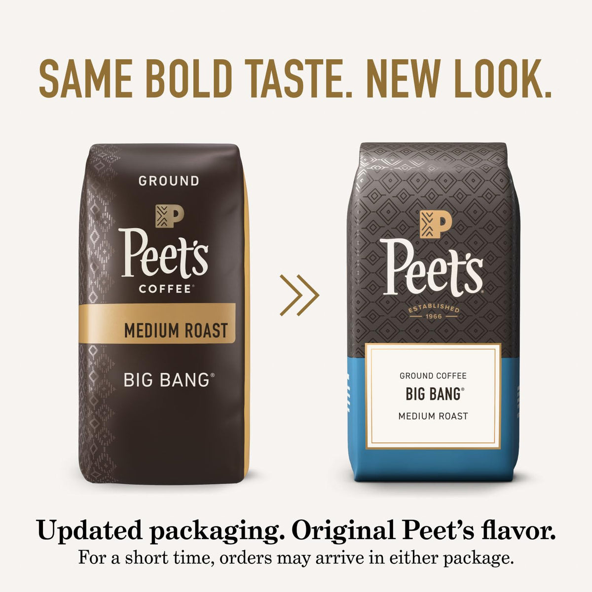Peet's Coffee ground medium roast Big Bang blend