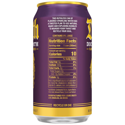 Liquid Death caffeine free sparkling water cans