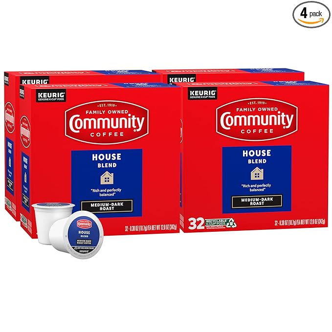 Community Coffee House Blend medium-dark roast K-Cup pods