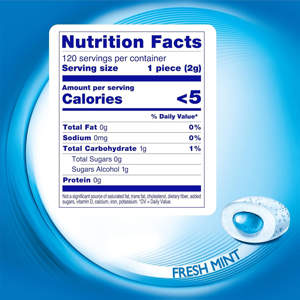 MENTOS Pure Fresh sugar free mint gum package