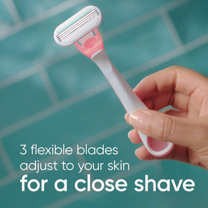 Women's disposable razors with SkinElixir lubrastrip