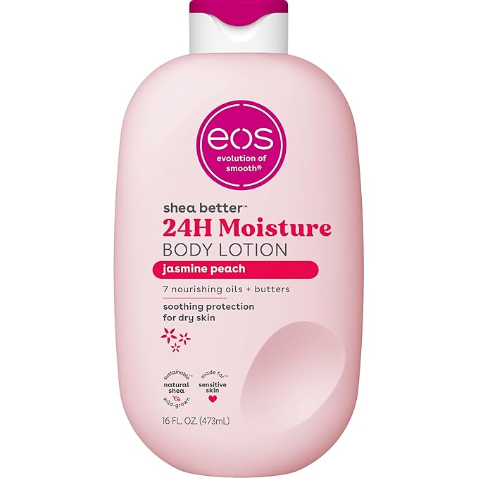 eos Jasmine Peach Shea Better body lotion 16 fl oz bottle
