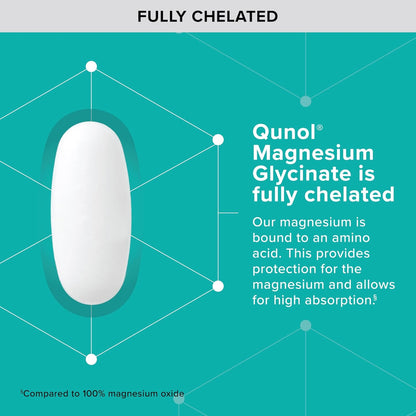 Qunol chelated magnesium glycinate tablets packaging