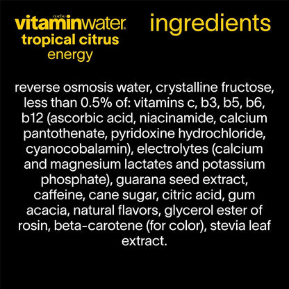 vitaminwater tropical citrus flavored water drink