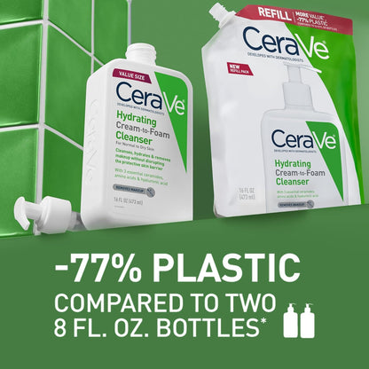 CeraVe cleanser with ceramides and hyaluronic acid