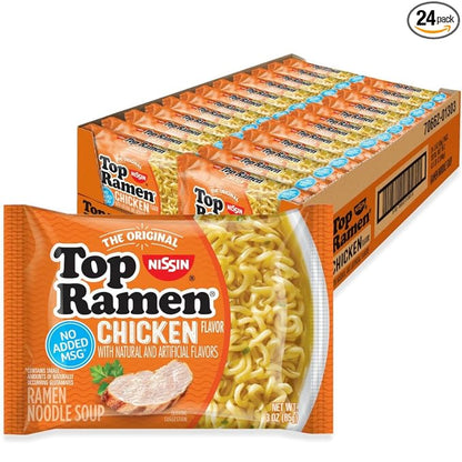 NISSIN Top Ramen Chicken noodle soup 24-pack