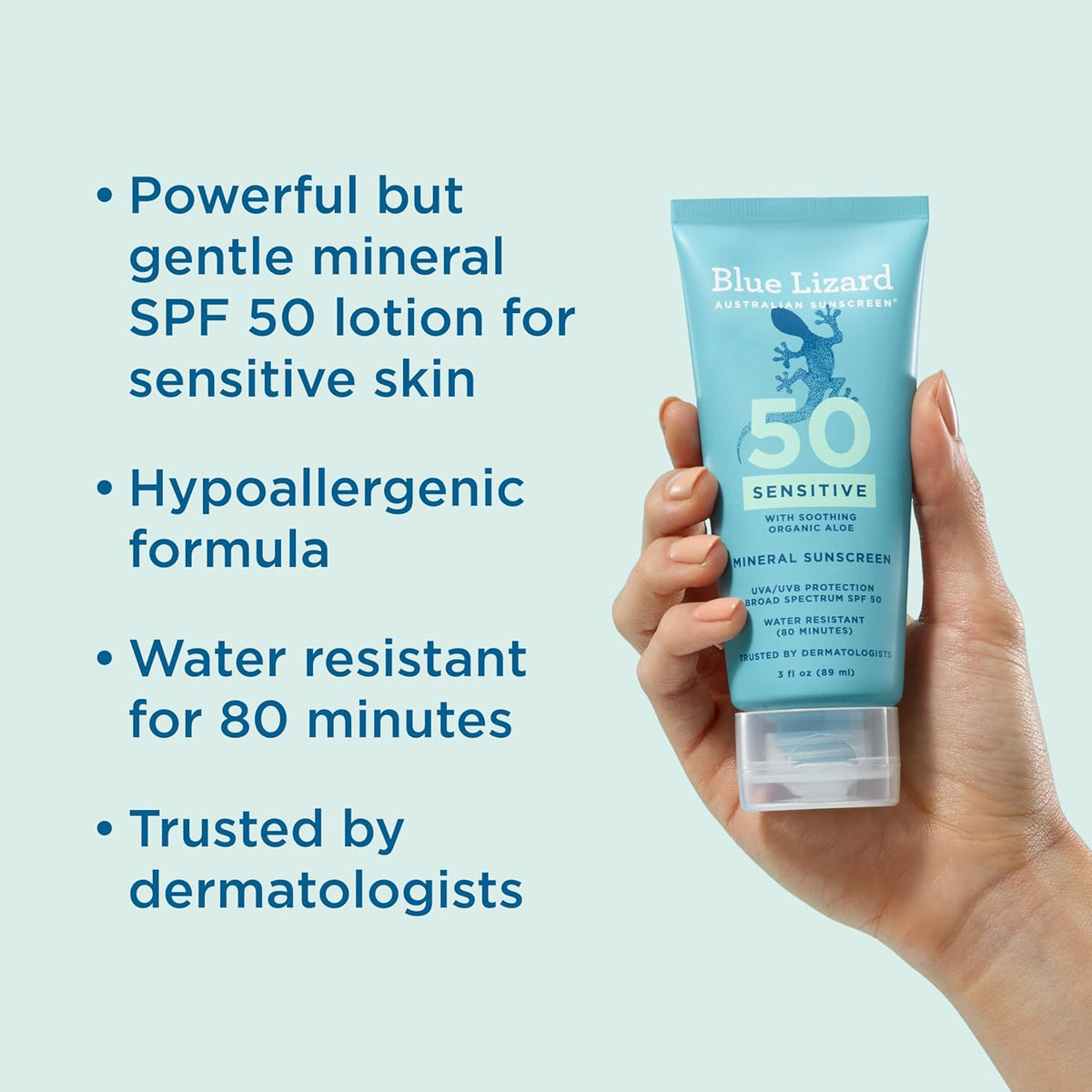 Sensitive mineral sunscreen with Smart Cap Technology