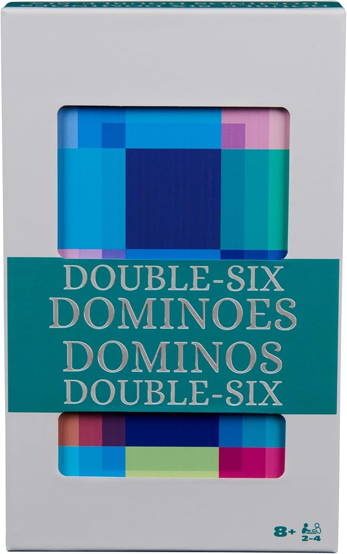 Ivory colored dominoes with bright color dots