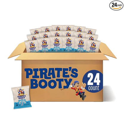 Pirate's Booty aged white cheddar cheese puffs 24 count box