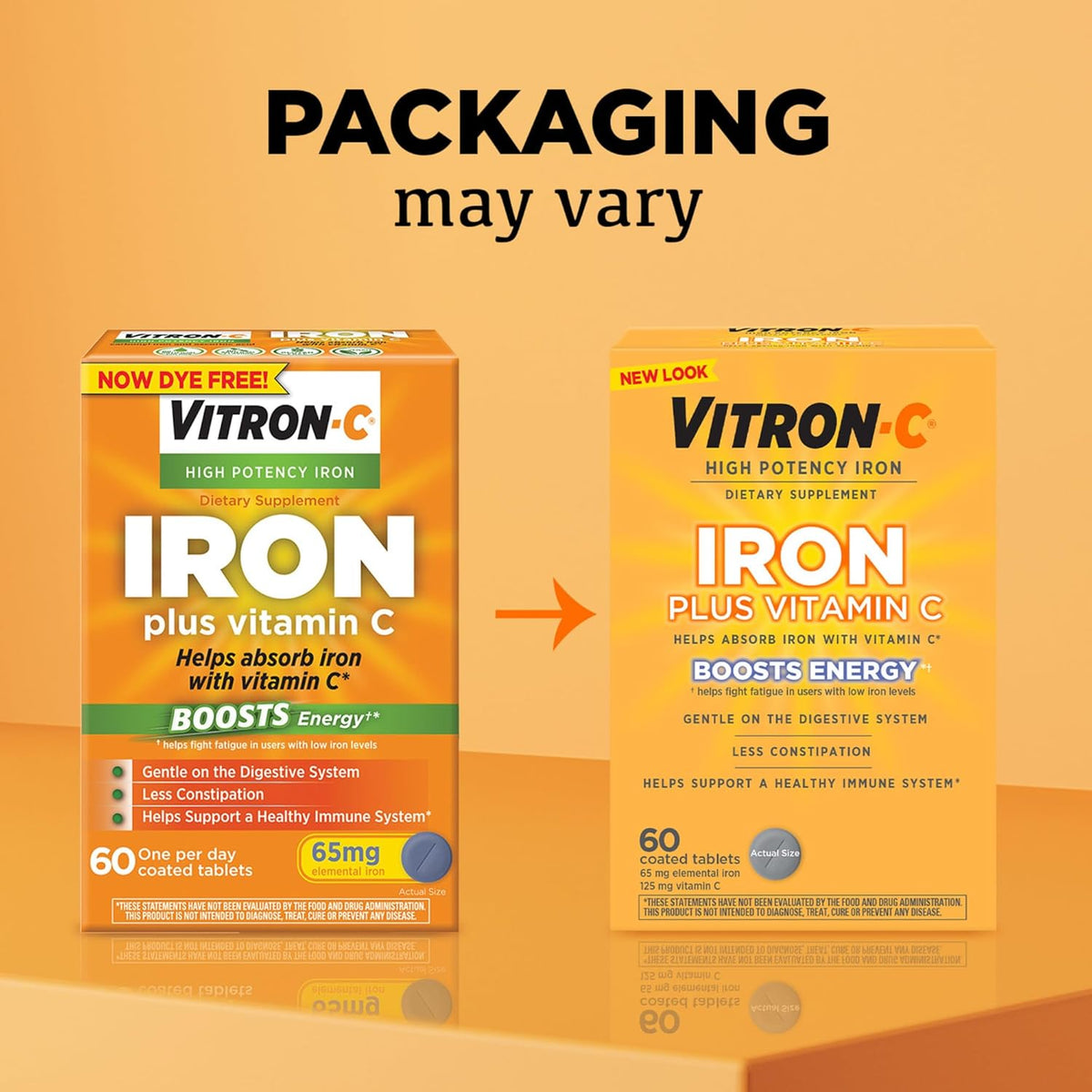 Vitron-C iron plus vitamin C supplement packaging