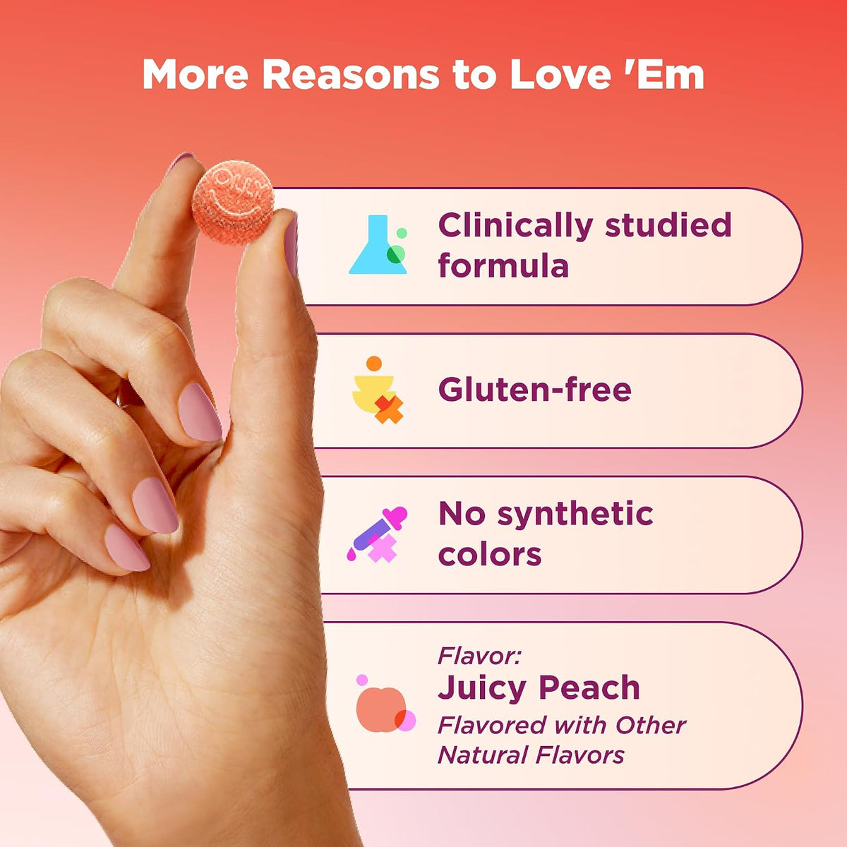 OLLY digestive support gummies with 500 million CFUs