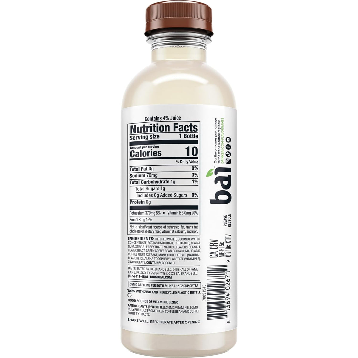 Bai antioxidant infused coconut water beverage