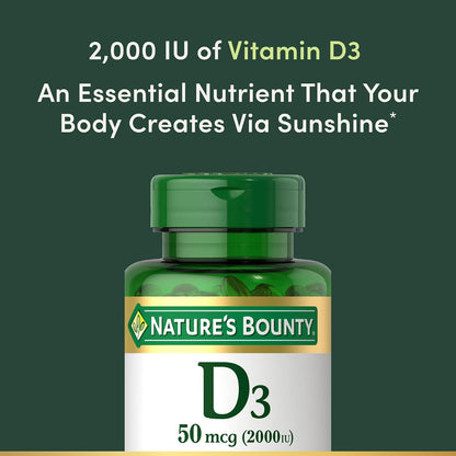 Nature's Bounty rapid release Vitamin D3 softgels