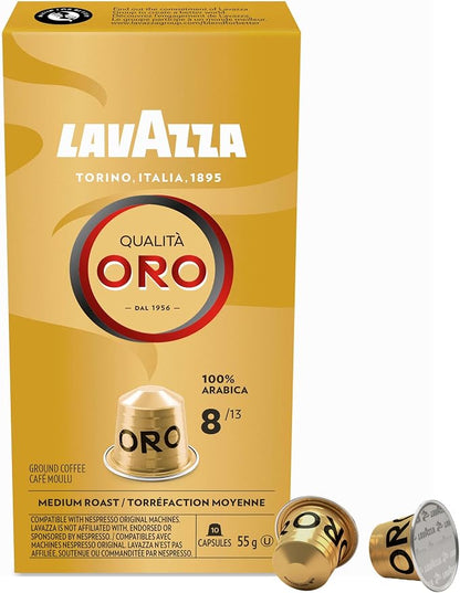 Lavazza Qualita Oro medium roast coffee capsules pack