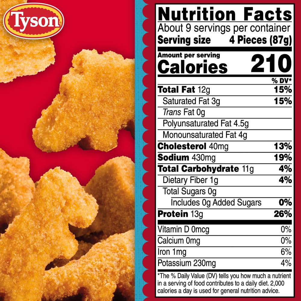 Tyson white meat chicken nuggets with whole grain breading