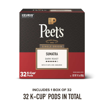 Peet's Sumatra single-serve coffee capsules packaging