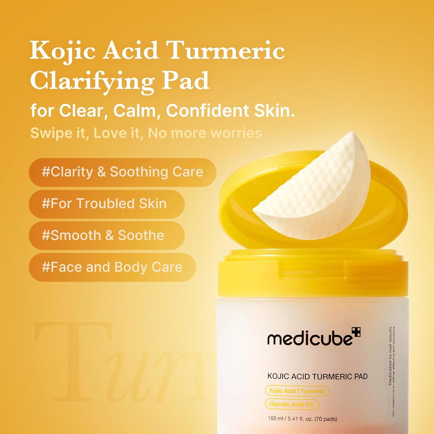 medicube Toner Pads Zero Pore Pad 2.0 | Dual-Textured Facial Pad for Exfoliation and Pore Care with 4.5% AHA Lactic Acid, 0.45% BHA Salicylic Acid | Ideal for All, Korean Skin Care, 70 Pads (1 Pack)