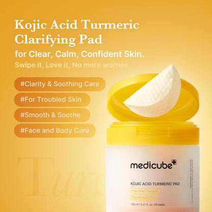 medicube Toner Pads Zero Pore Pad 2.0 | Dual-Textured Facial Pad for Exfoliation and Pore Care with 4.5% AHA Lactic Acid, 0.45% BHA Salicylic Acid | Ideal for All, Korean Skin Care, 70 Pads (1 Pack)