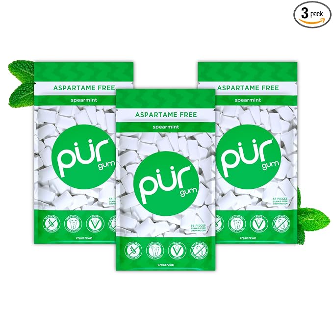 PUR Gum spearmint xylitol gum 165 count pack