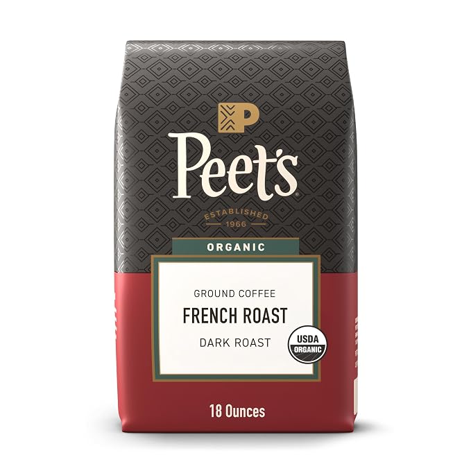 Peet's Coffee Organic French Roast ground coffee bag