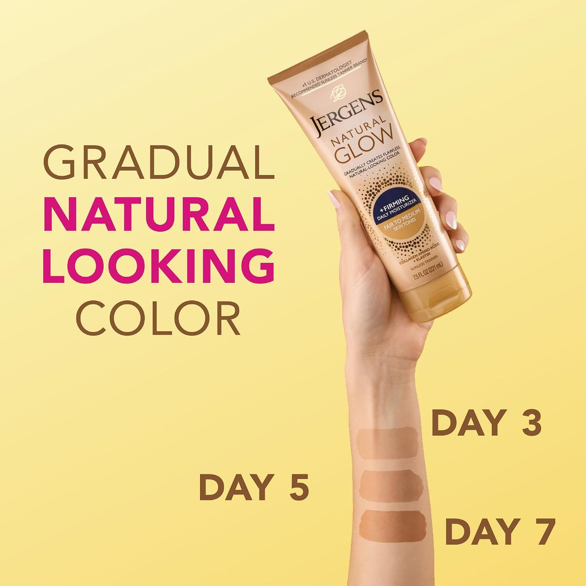 Fair to medium gradual self tanner moisturizer by Jergens