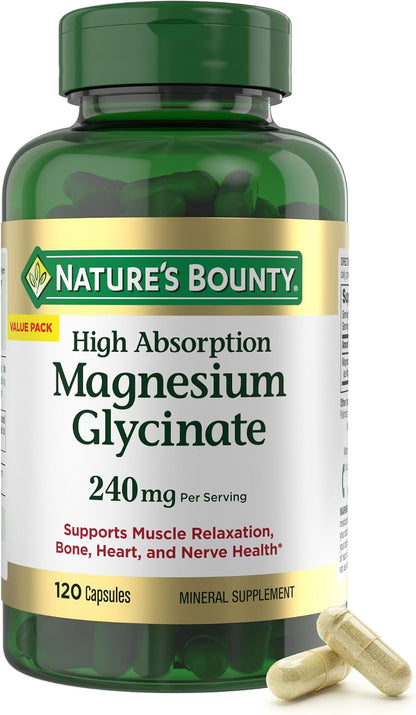 High absorption magnesium glycinate 240 mg supplement