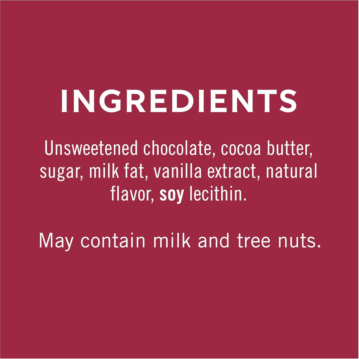 Ghirardelli dark chocolate squares from Intense Dark bar