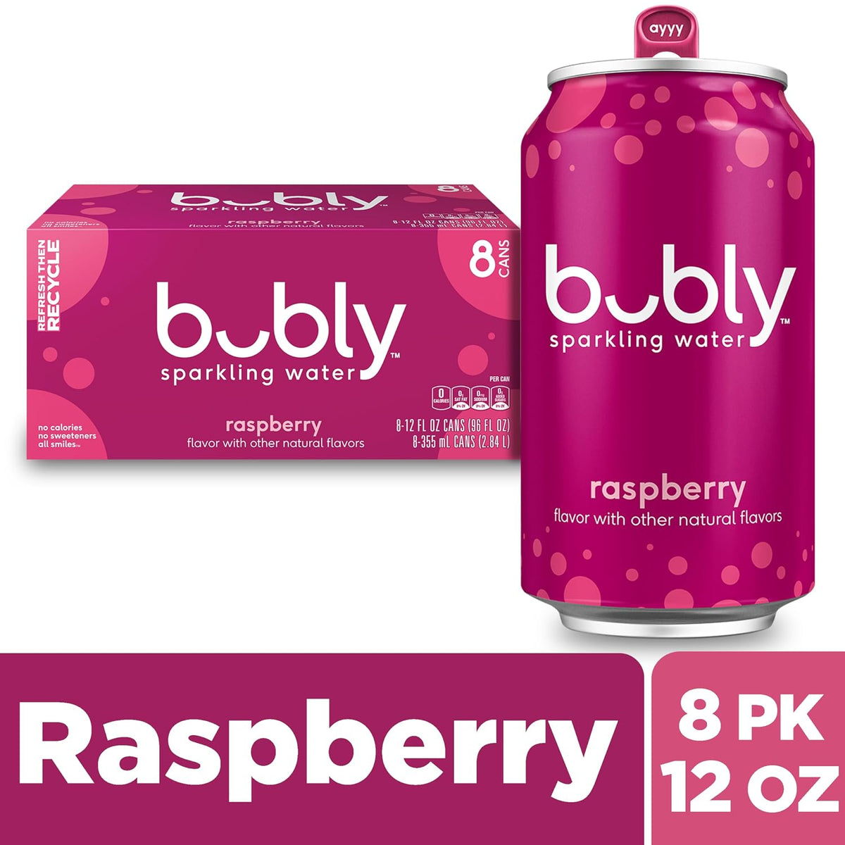 Bubly 12 fl oz sparkling water cans