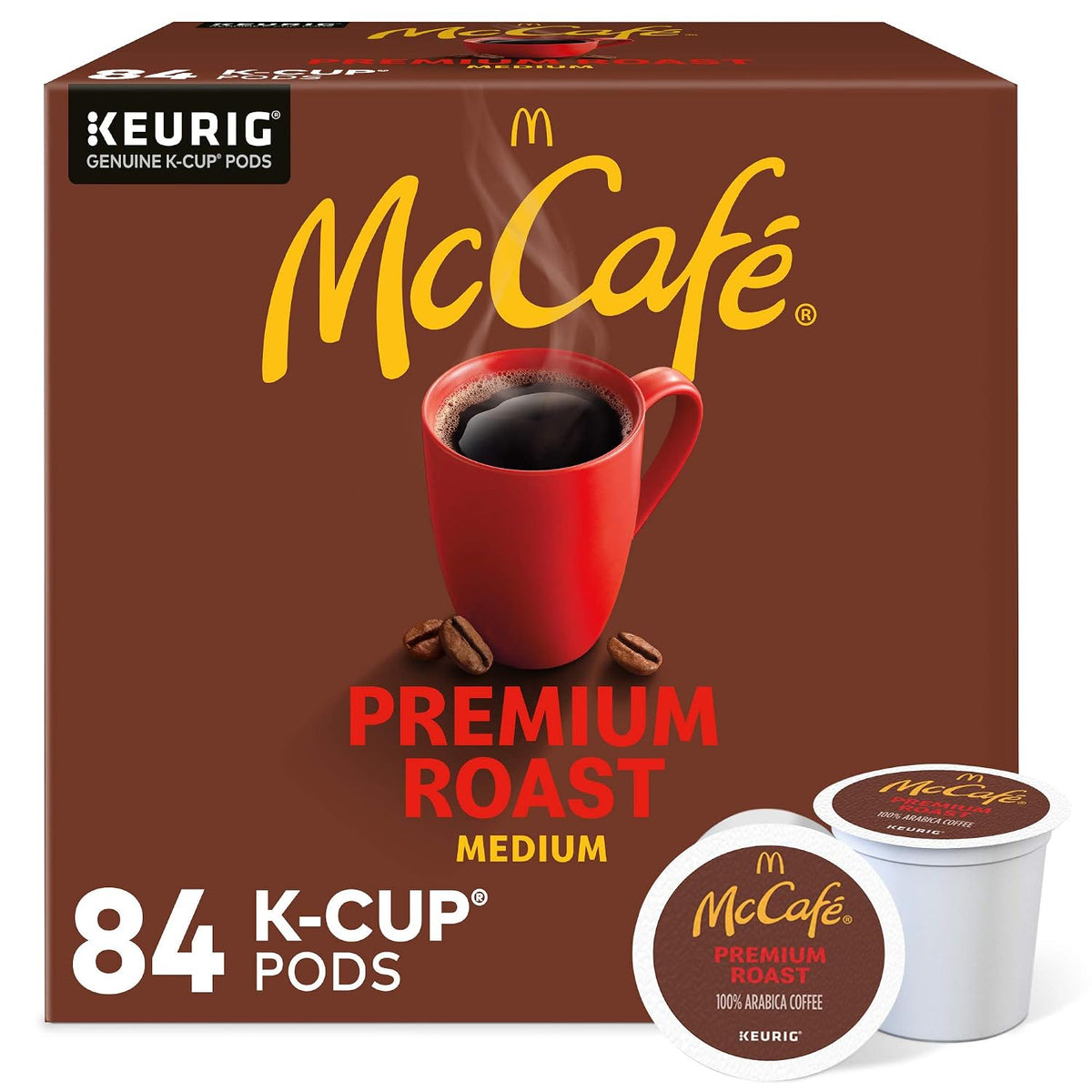 McCafe medium roast coffee K-Cup pods package