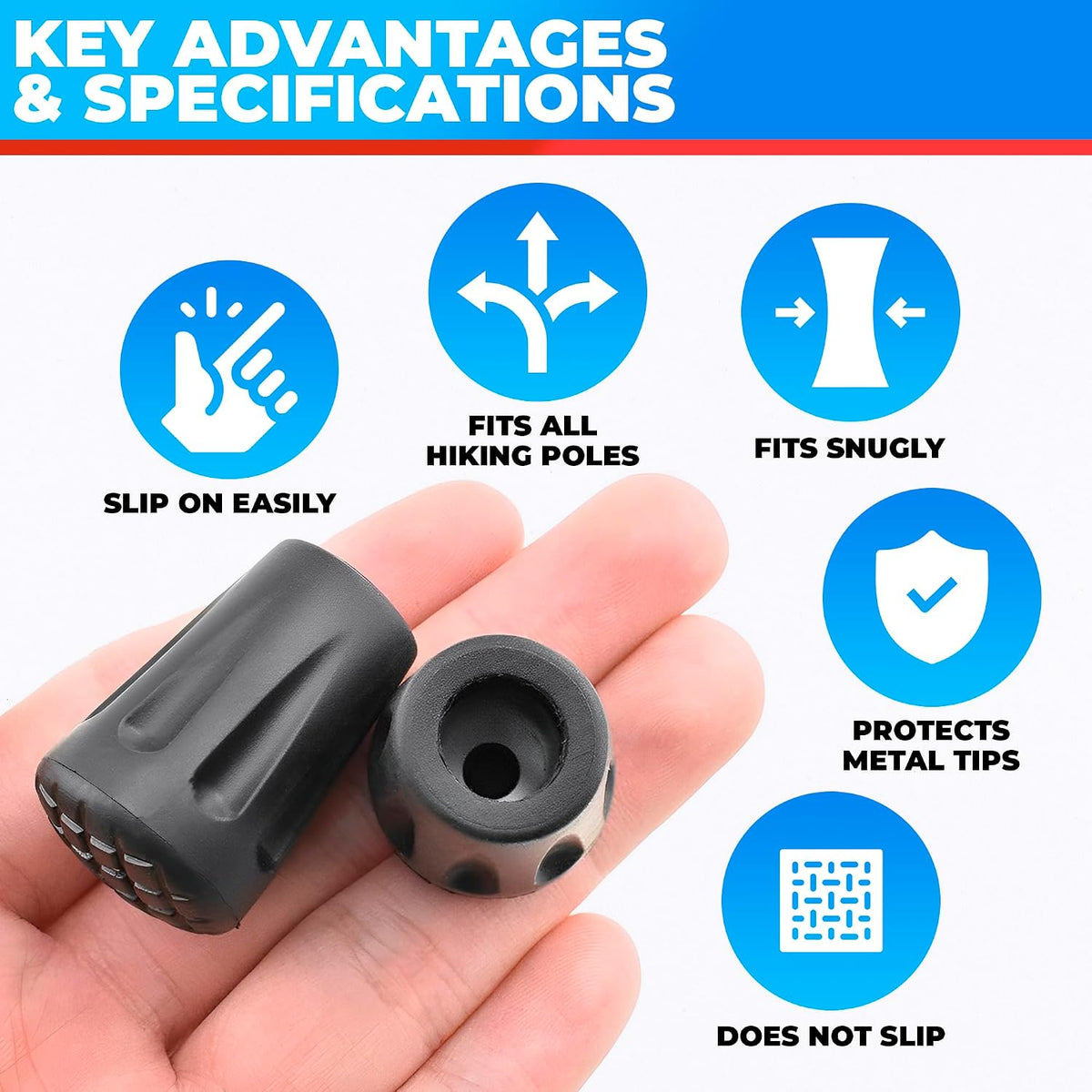 SIMAX pole tips for hiking and camping gear