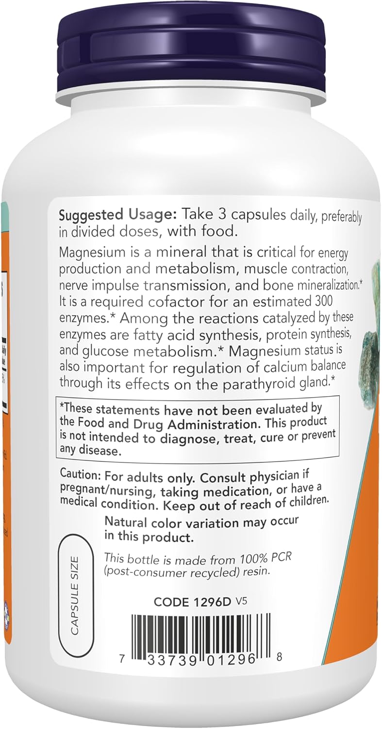 240 count NOW Magnesium Citrate mineral supplement