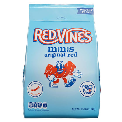 Soft chewy red licorice mini twists