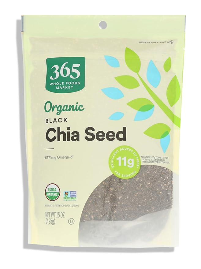 365 by Whole Foods Market organic black chia seeds 15 ounce bag