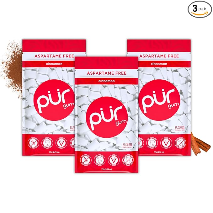 PUR Gum Cinnamon xylitol gum 165 count pack