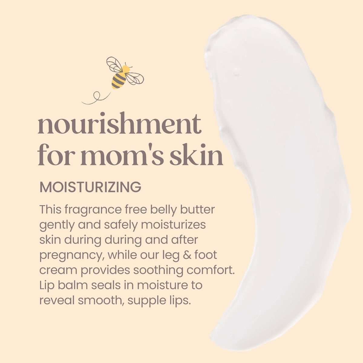 Burt's Bees Belly Butter Leg and Foot Creme lip balm set