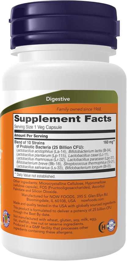 Probiotic-10 25 billion CFU vegetarian capsules by NOW