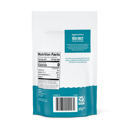 Fine ground sea salt pantry seasoning bag